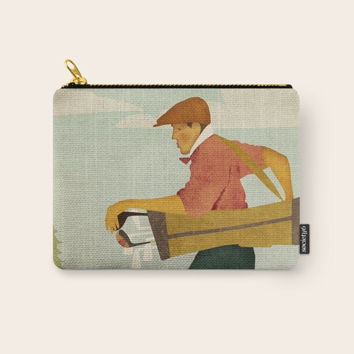 Golfer Vintage Golf Carry All Pouch Gallery Image 1
