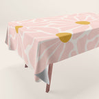 Big Groovy Flower - Light Pink Pastel Tablecloth Gallery Image 1