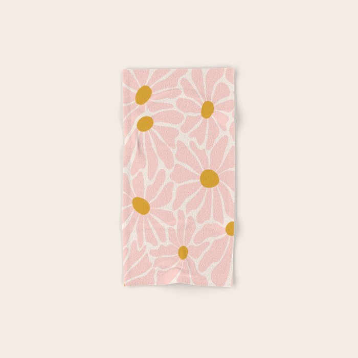 Big Groovy Flower - Light Pink Pastel Bath Towel Gallery Image 1