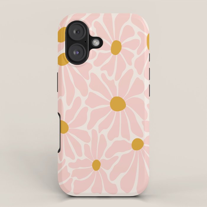 Big Groovy Flower - Light Pink Pastel iPhone Case Gallery Image 1