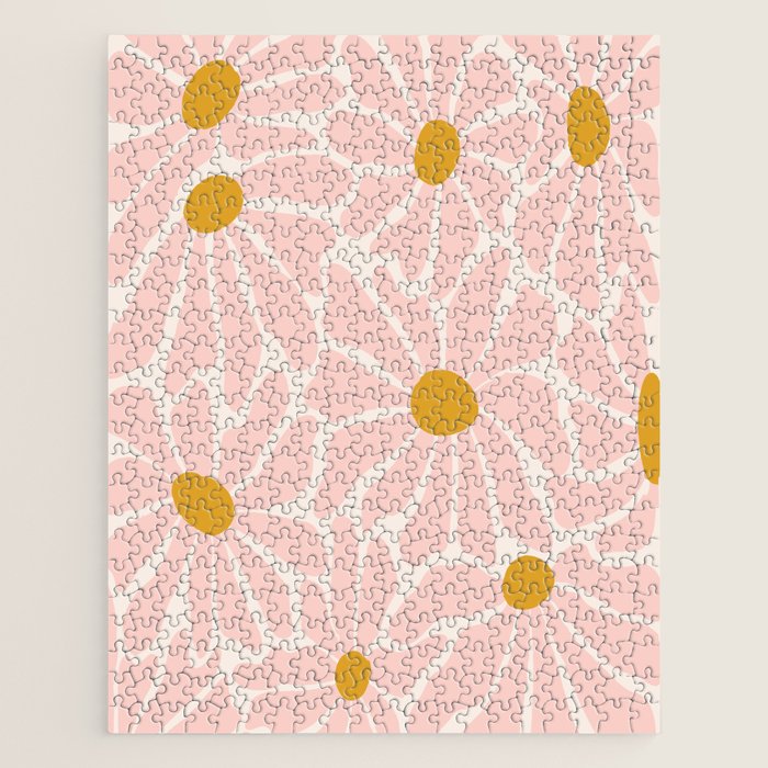 Big Groovy Flower - Light Pink Pastel Jigsaw Puzzle Gallery Image 1