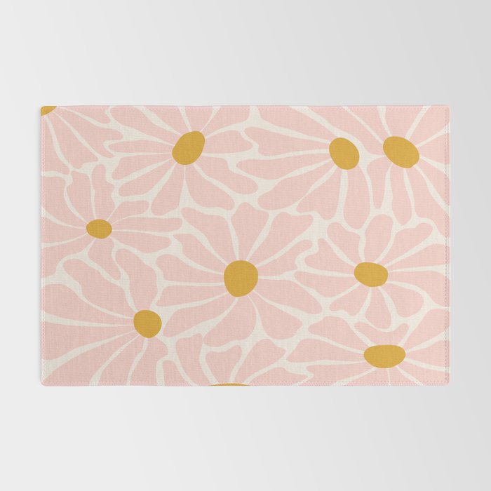 Big Groovy Flower - Light Pink Pastel Rug Gallery Image 2