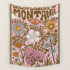 Montana Wildflowers Wall Tapestry Gallery Image 4