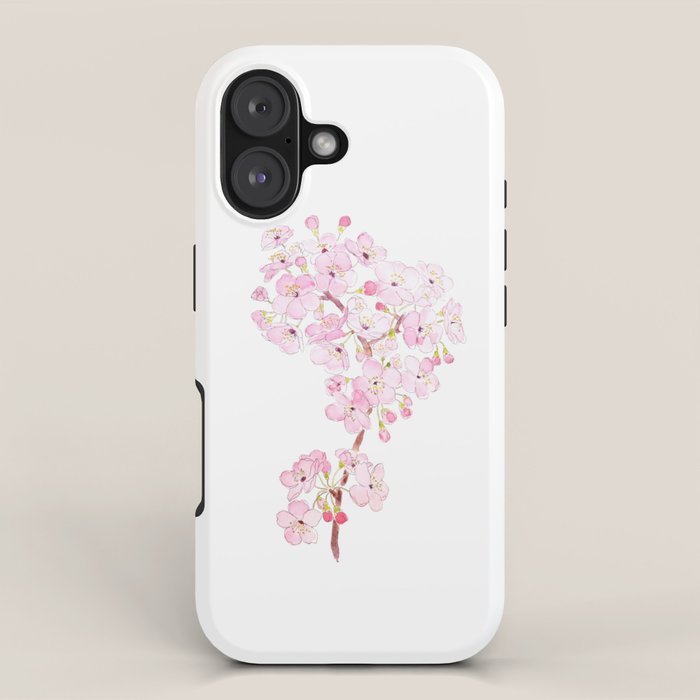 cherry blossom ink and watercolor 1 iPhone Case Gallery Image 1