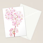 cherry blossom ink and watercolor 1 Stationery Card Gallery Image 2
