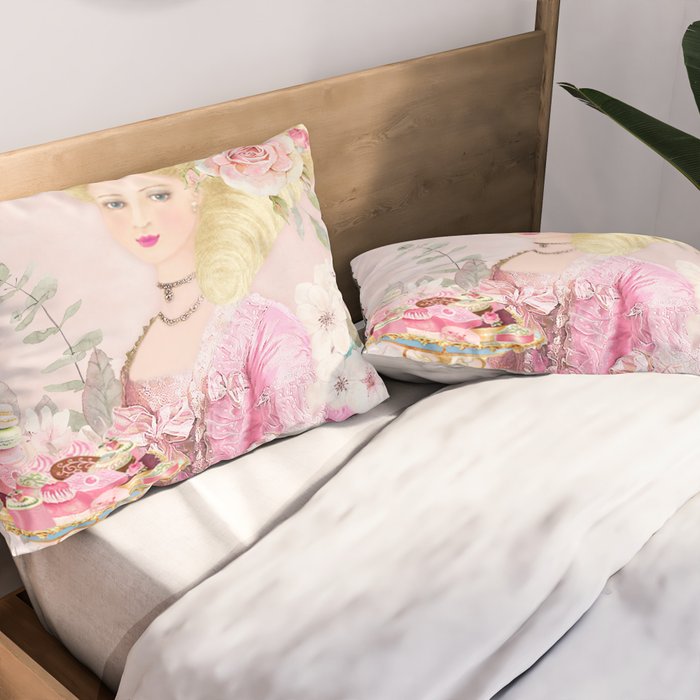 Marie Antoinette Flower Tea Pillow Sham Gallery Image 2