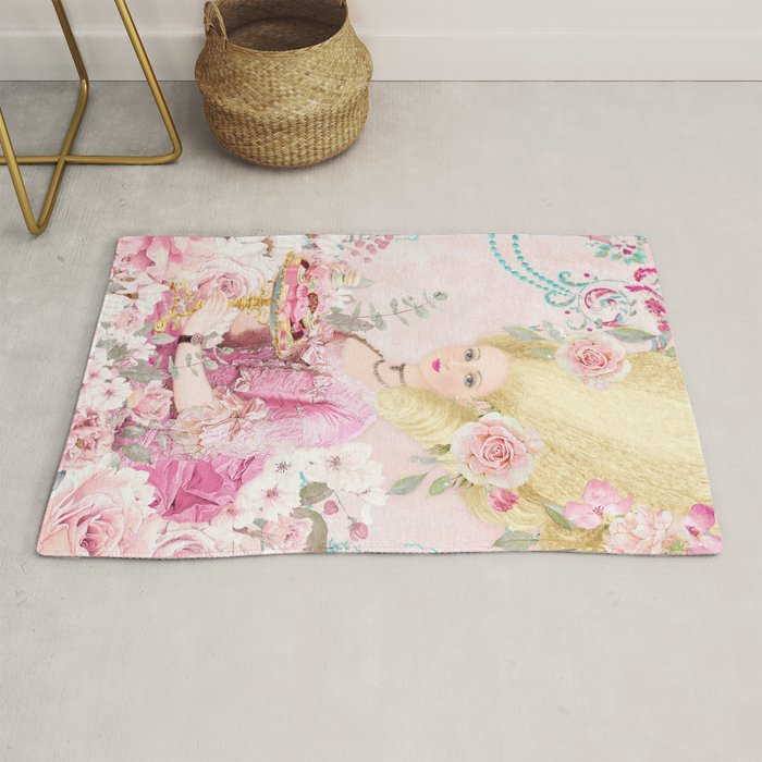 Marie Antoinette Flower Tea Rug Gallery Image 1