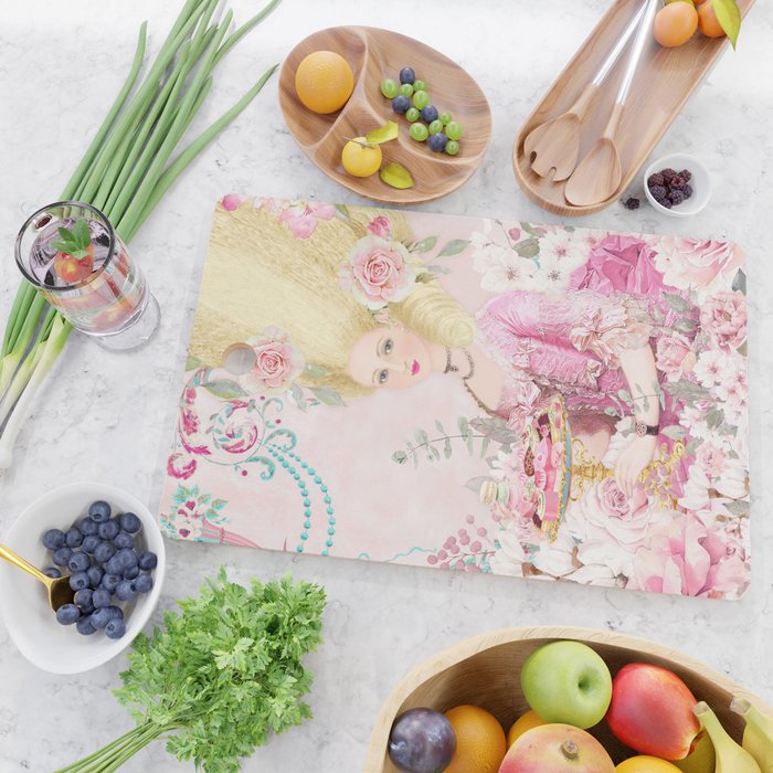 Marie Antoinette Flower Tea Cutting Board Gallery Image 2