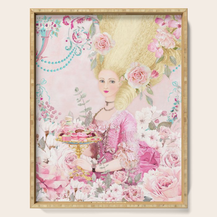 Marie Antoinette Flower Tea Serving Tray Gallery Image 1