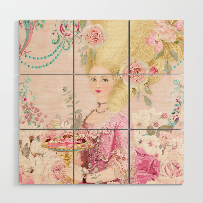 Marie Antoinette Flower Tea Wood Wall Art Gallery Image 1
