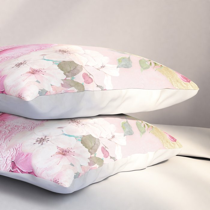 Marie Antoinette Flower Tea Pillow Sham Gallery Image 3