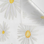 white daisy pattern watercolor Wall Tapestry Gallery Image 3