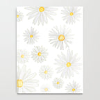 white daisy pattern watercolor Notebook Gallery Image 4