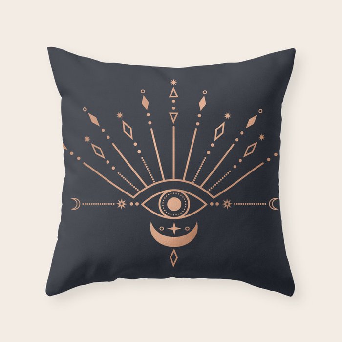 The Peacock Eye Throw Pillow Gallery Image 1