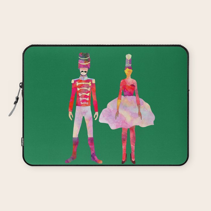 Nutcracker Ballet - Candy Cane Green Laptop Sleeve Gallery Image 1