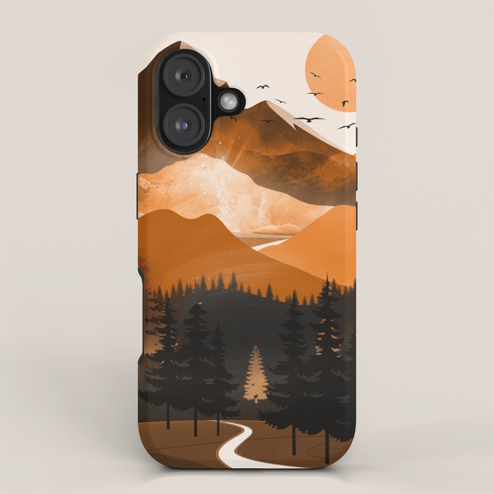 Sunshine over the peaceful mountainside iPhone Case Gallery Image 1