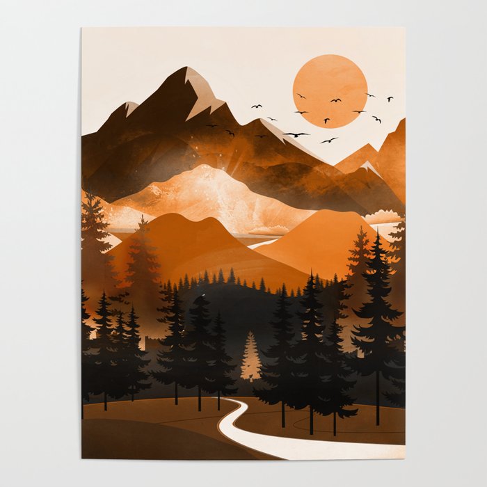 Sunshine over the peaceful mountainside Poster Gallery Image 1