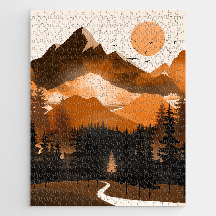Sunshine over the peaceful mountainside Jigsaw Puzzle Gallery Image 1