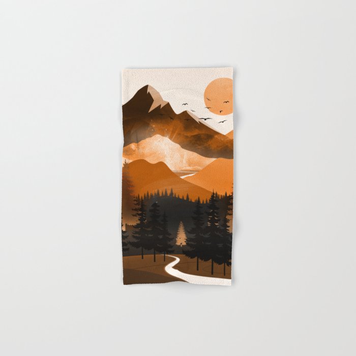 Sunshine over the peaceful mountainside Bath Towel Gallery Image 1
