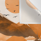 Sunshine over the peaceful mountainside Wall Tapestry Gallery Image 3