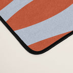 Coastal Fish Retro Pattern in Red Orange and Light Blue Desk Mat Gallery Image 4