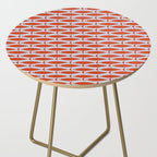 Coastal Fish Retro Pattern in Red Orange and Light Blue Side Table Gallery Image 2