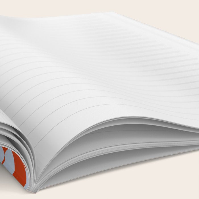 Coastal Fish Retro Pattern in Red Orange and Light Blue Notebook Gallery Image 2