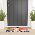 Trends, Bohemian Abstract Matisse Woman, Fashion Grapes Eclectic Illustration, Colorful Boho Contemporary Modern  Welcome Mat Gallery Image 3