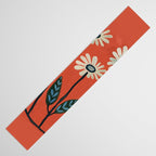 Terracotta Abstract Daisy Flowers Table Runner Gallery Image 3