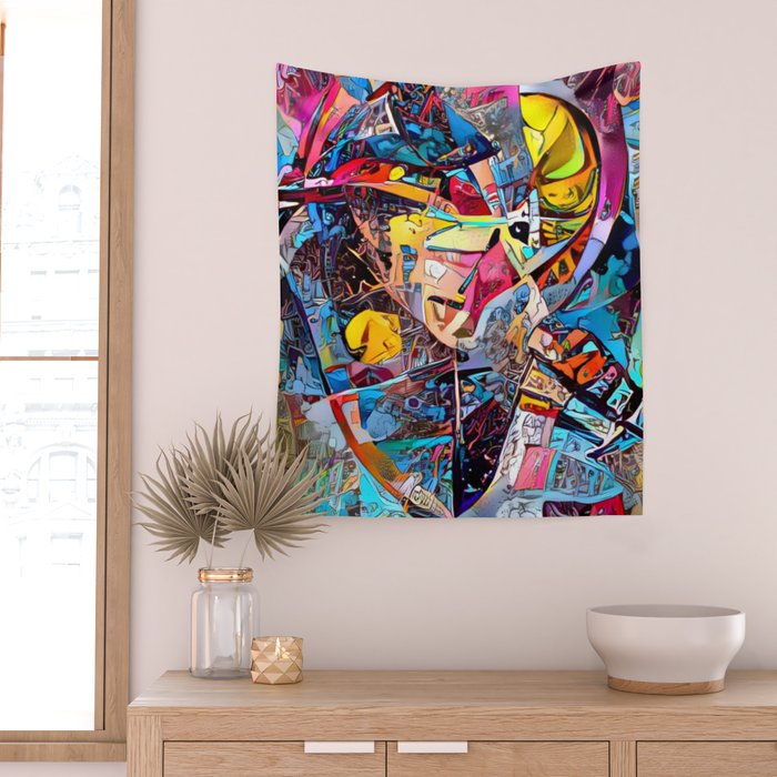 Urban Graffiti Wall Tapestry Gallery Image 2