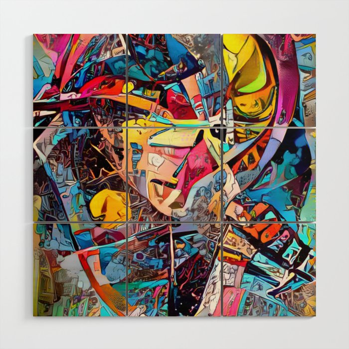 Urban Graffiti Wood Wall Art Gallery Image 1