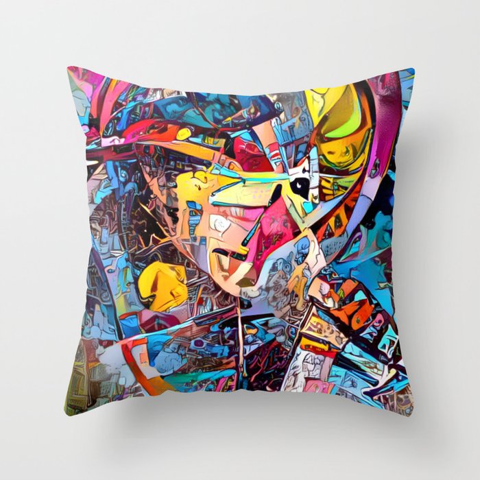 Urban Graffiti Throw Pillow Gallery Image 1