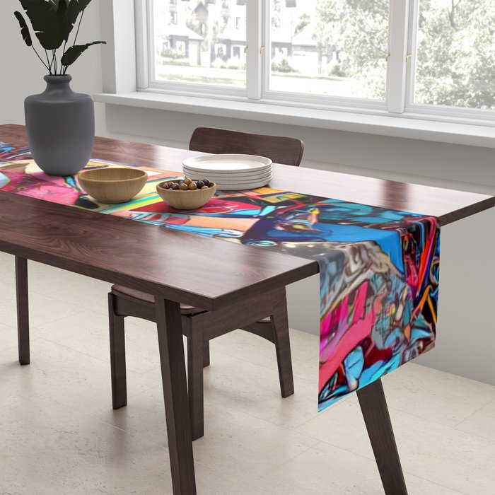 Urban Graffiti Table Runner Gallery Image 2