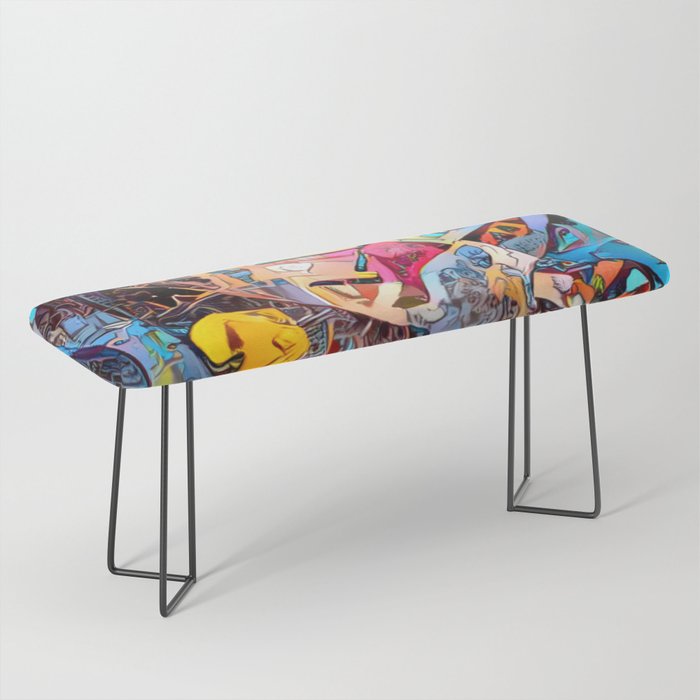 Urban Graffiti Bench Gallery Image 1