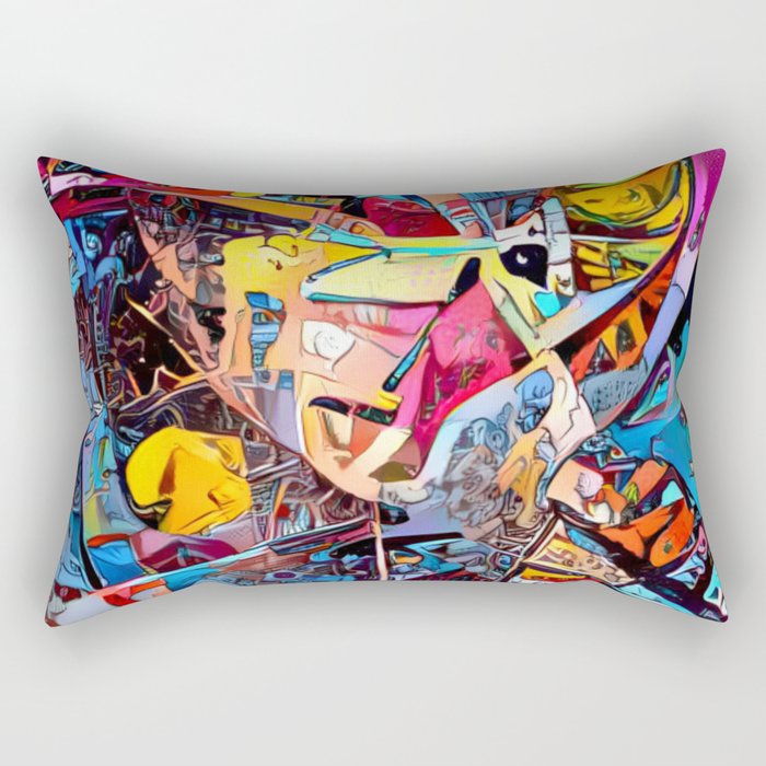 Urban Graffiti Rectangular Pillow Gallery Image 2