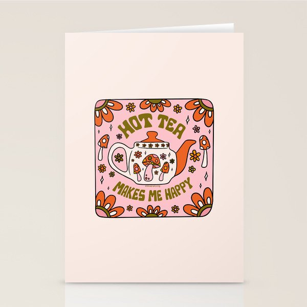 Hot Tea Makes Me Happy Stationery Card Gallery Image 2