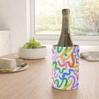 Fun colorful abstract line doodle pattern Wine Chiller Gallery Image 4