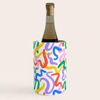 Fun colorful abstract line doodle pattern Wine Chiller Gallery Image 2