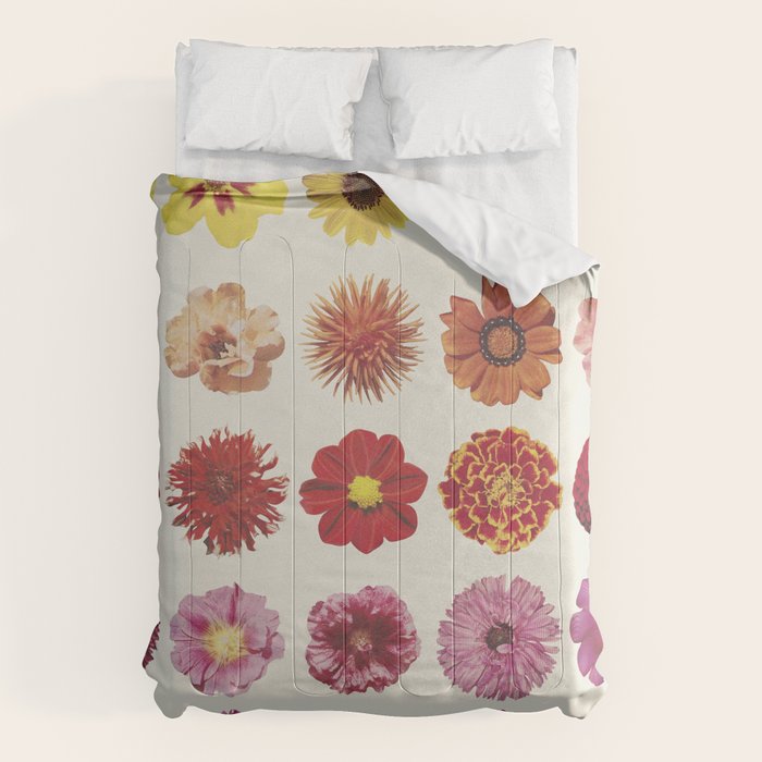 Floral Palette / Beige Background Comforter Gallery Image 1