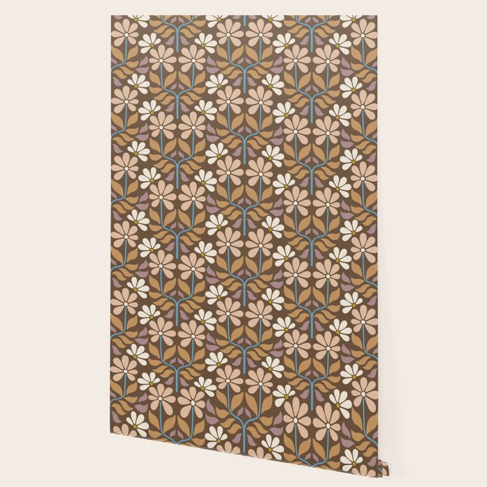 Retro Floral Pattern Bloom Wallpaper Gallery Image 2