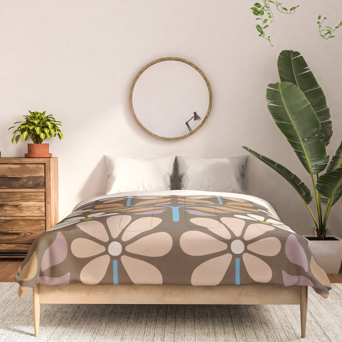 Retro Floral Pattern Bloom Comforter Gallery Image 3