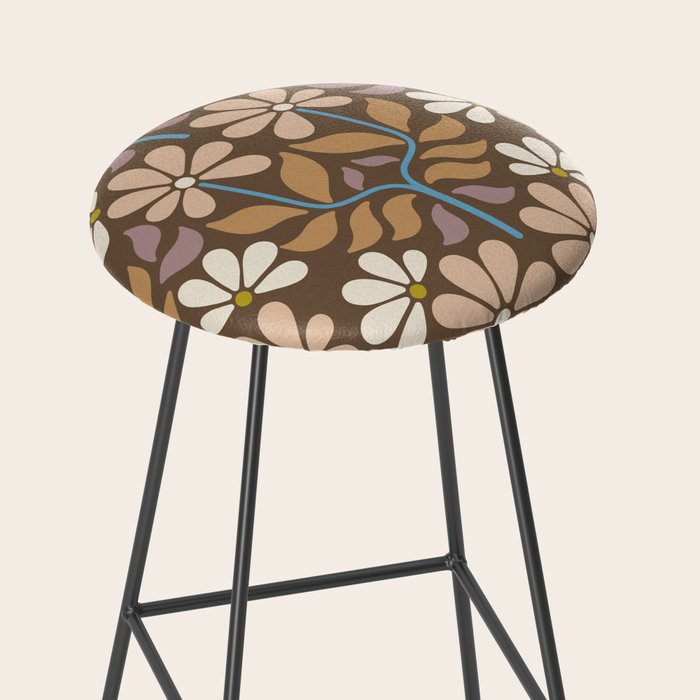 Retro Floral Pattern Bloom Stool Gallery Image 2