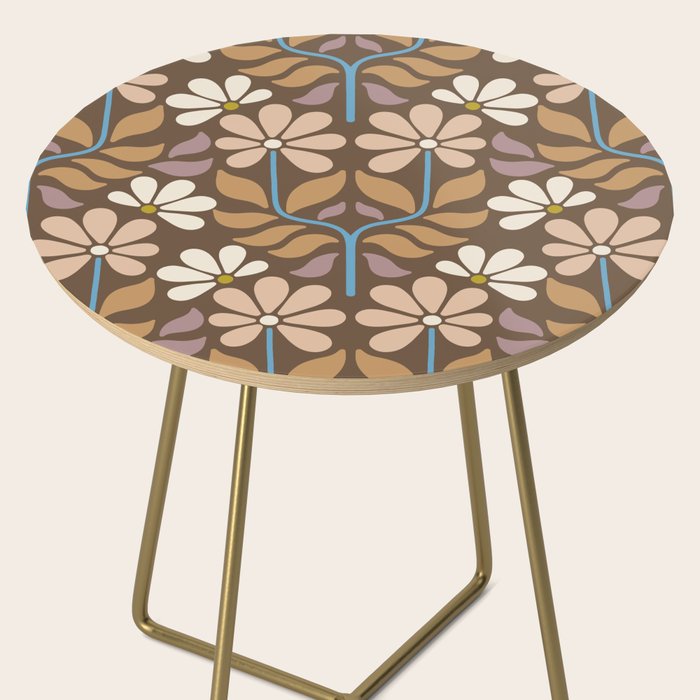 Retro Floral Pattern Bloom Side Table Gallery Image 2