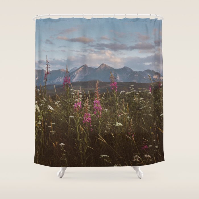 Mountain vibes - Landscape and Nature Photography Shower Curtain Gallery Image 1