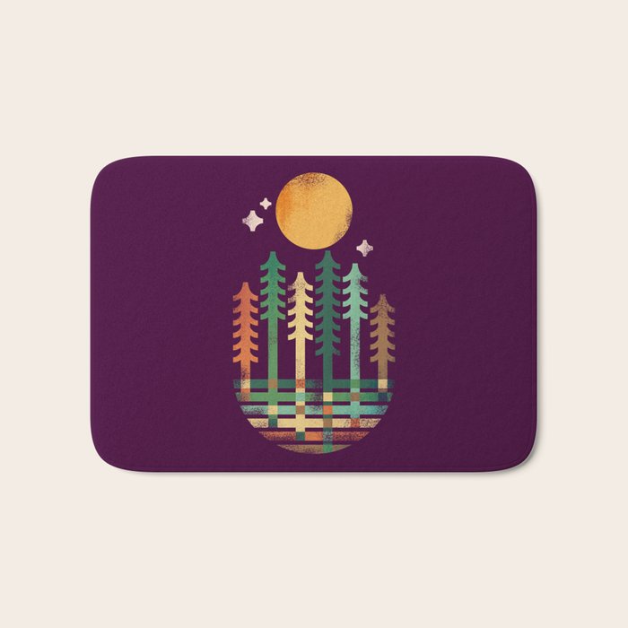Night in the wood Bath Mat Gallery Image 1