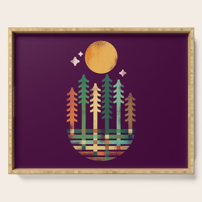 Night in the wood Serving Tray Gallery Image 1