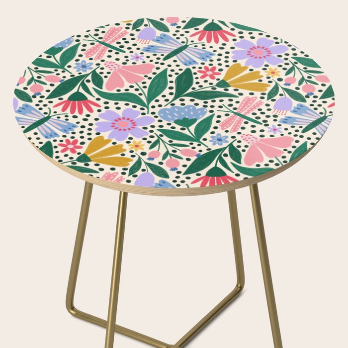 Summery Colorful Floral  Side Table Gallery Image 2
