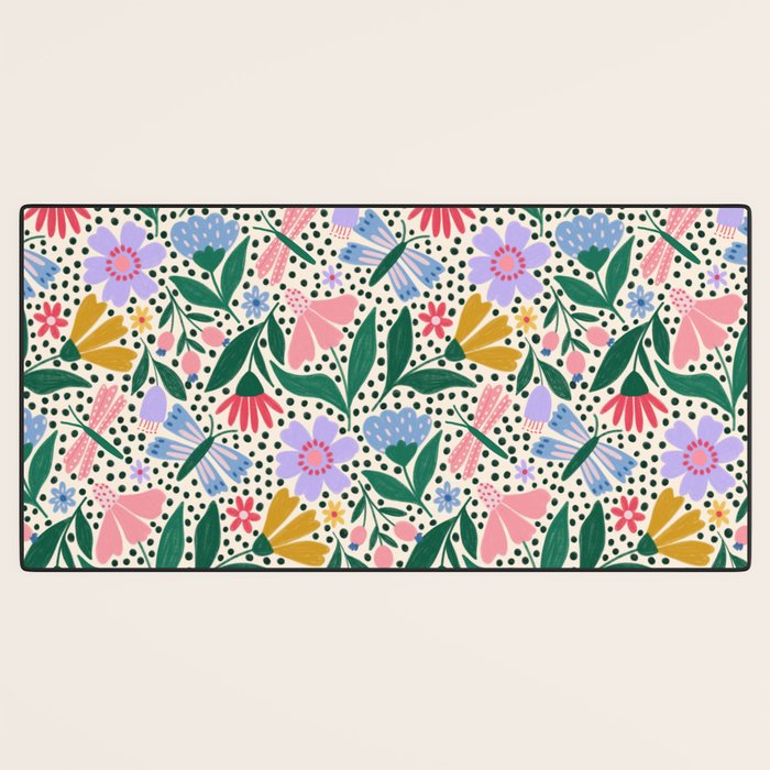 Summery Colorful Floral  Desk Mat Gallery Image 3