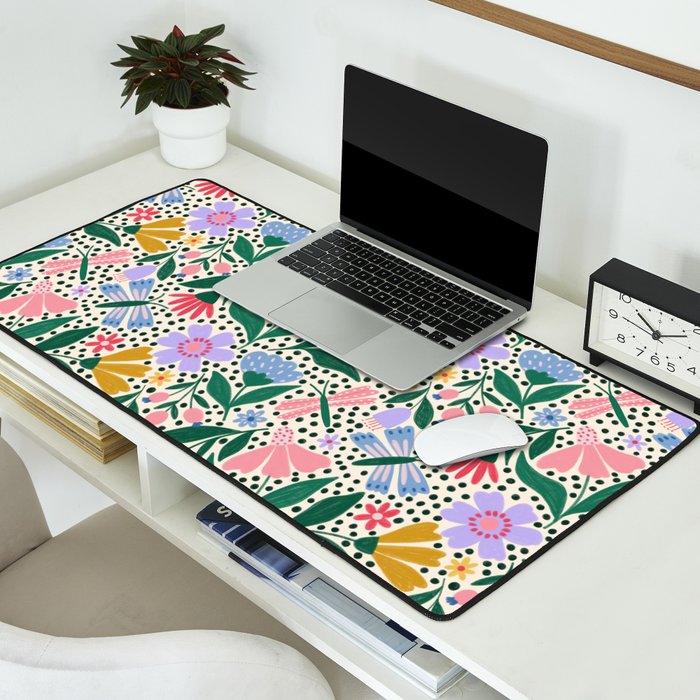 Summery Colorful Floral  Desk Mat Gallery Image 2