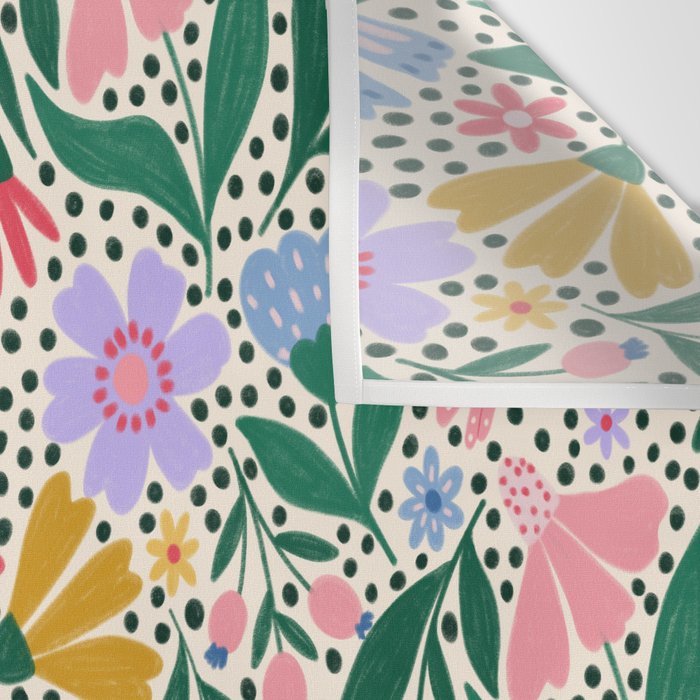 Summery Colorful Floral  Wall Tapestry Gallery Image 3